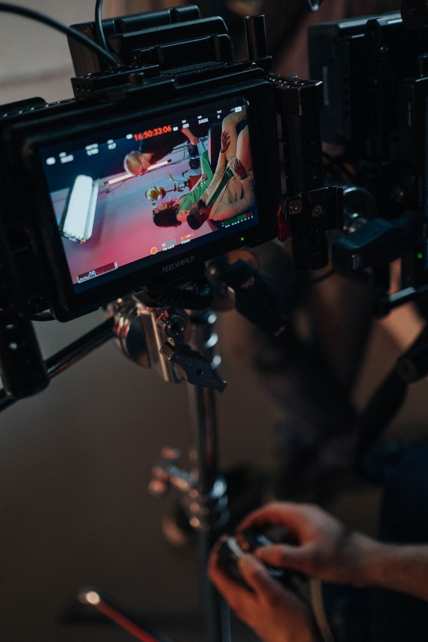 Cinematic Camera setup on commercial set